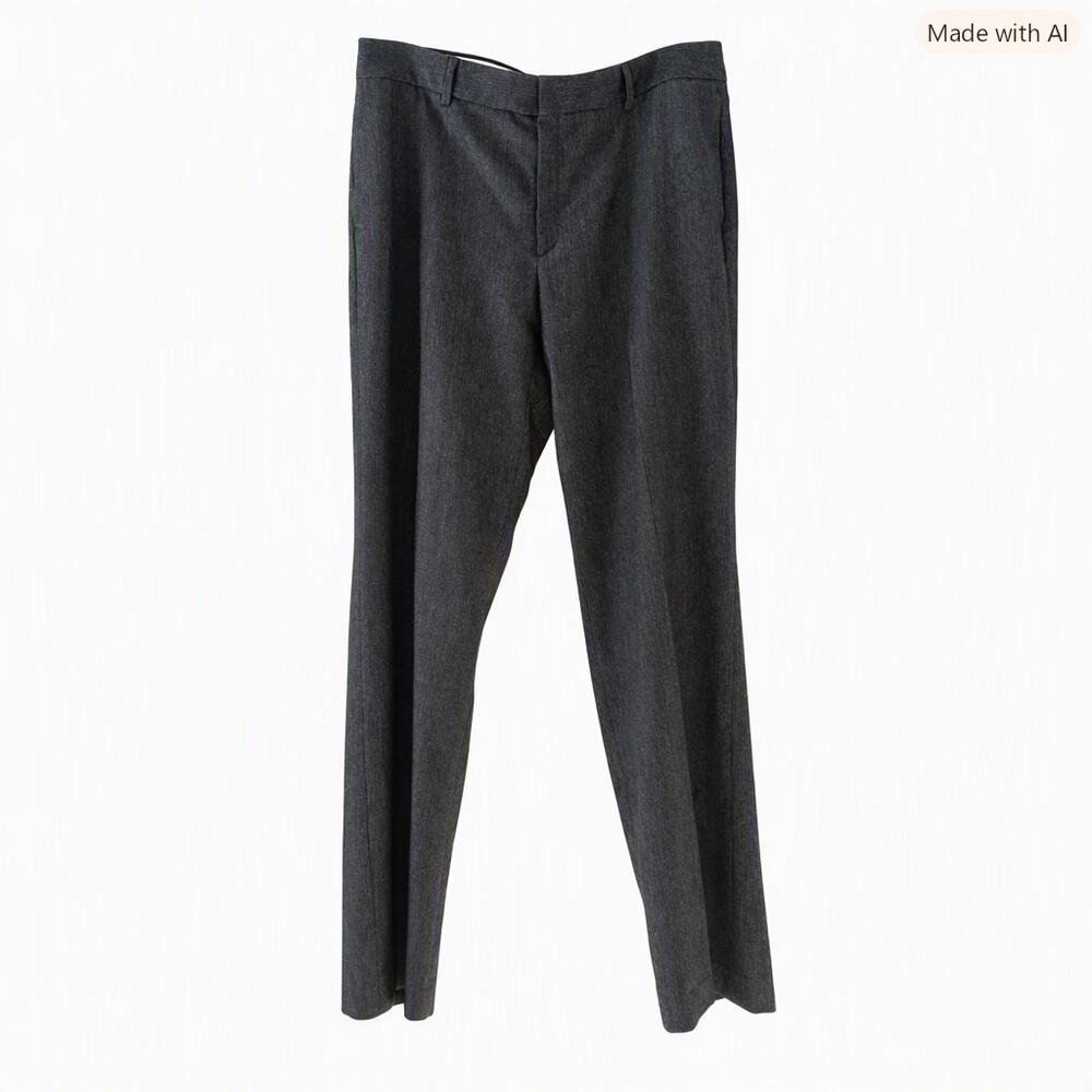 Banana Republic Martin Gray Wool Pants Size 14 Made in Italy